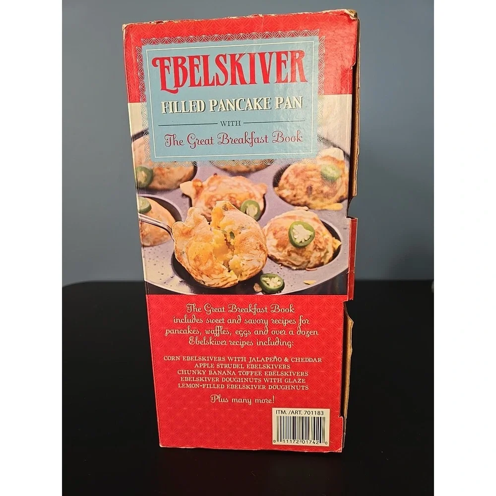 NEW Nordic Ware Filled Pancake Pan Ebelskiver Cast Aluminum Make Filled‎ Pancake